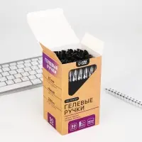 Ручка гелевая, черная паста, 0.7 мм ArtFox