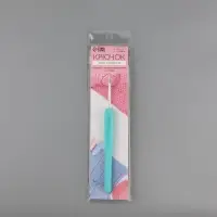 Крючок для вязания, с пластиковой ручкой, d = 3 мм, 14 см, цвет голубой