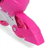 Коньки раздвижные BlackAqua, р. 39-42, для фитнеса, с роликовой платформой, цвет фуксия