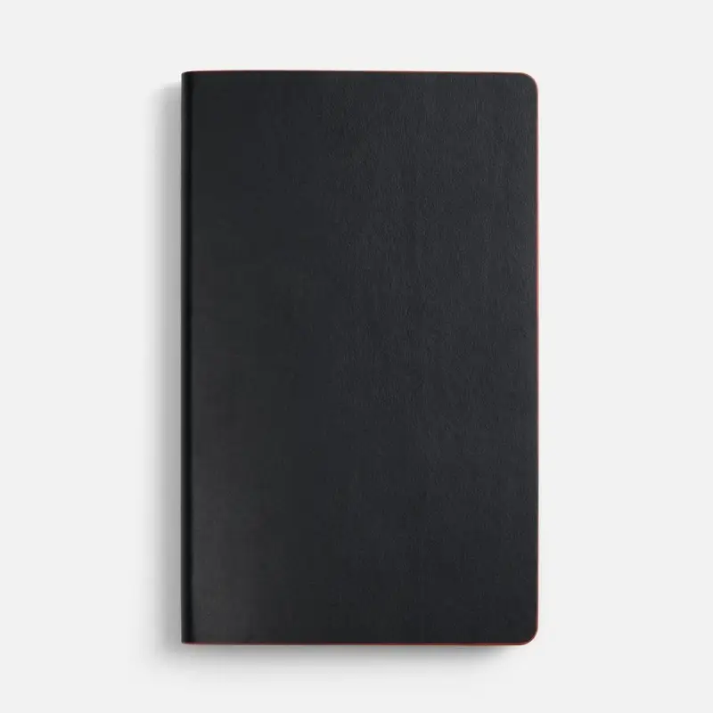 Ежедневник Trait, недатированный, черный с красным