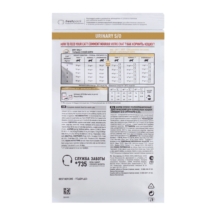 Сухой корм для взрослых кошек  RC Urinary  (350 г