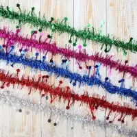 Мишура новогодняя &laquo;Зимнее волшебство. Фонарик ёжик&raquo;, звезда, d = 5 см, 200 см, МИКС