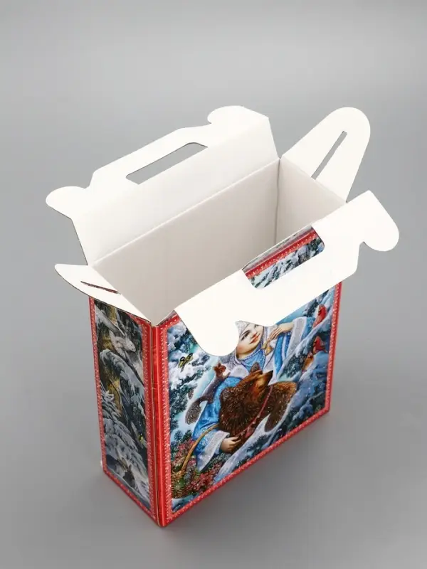 Подарочная новогодняя коробка &laquo;Зимняя сказка&raquo;, для сладких подарков, 16.8&times;7&times;25 см