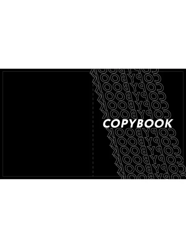 Тетрадь 48 листов в клетку, Calligrata Black and white, обложка мелованная бумага, серые листы, МИКС