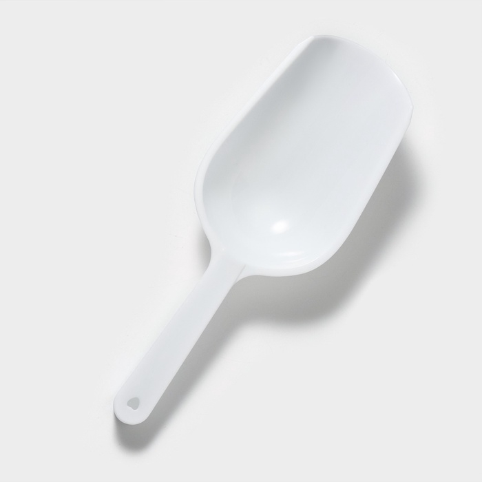 Набор совков Доляна, 3 шт, 15,5&times;5,5&times;2,5 / 18,7&times;6,7&times;3 / 22,1&times;8&times;3,1 см, цвет белый