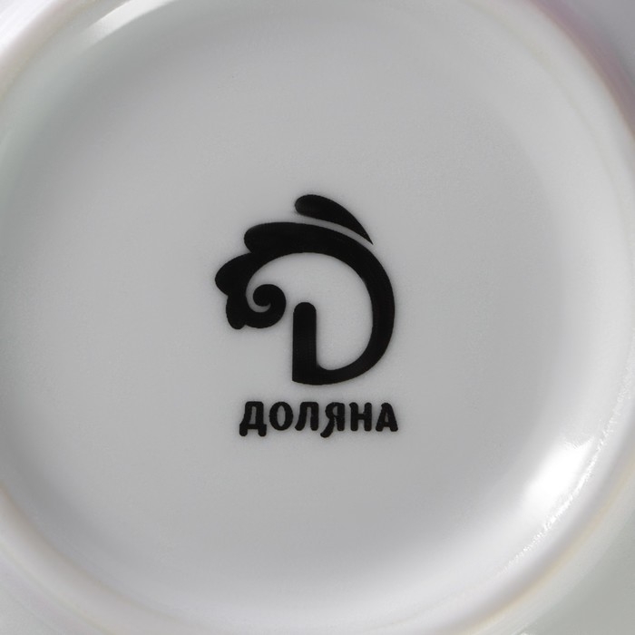 Набор детской посуды из керамики Доляна &laquo;Совенок&raquo;, 2 предмета: кружка 230 мл, миска 400 мл, цвет белый