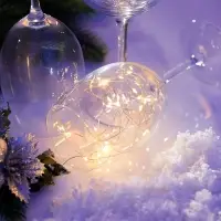 Гирлянда &laquo;Нить&raquo; 3 м, роса. IP20, серебристая нить. 30 LED, от батареек AG13&times;3, 3 режима, свечение тёплое белое