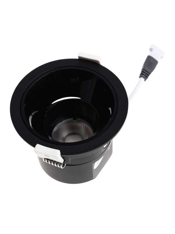 Светильник светодиодный встраиваемый, поворотный, 6Вт, 6500К, с драйвером, D75, черный