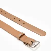 Ремень жен 05-01-02-01, Июнь2505, 3*0,3*110 см, без винта, пряж мат металл, 1 прокол, бежев   109031