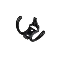 Крючок мебельный CAPPIO HIDDEN, двухрожковый, черный, 2 шт.