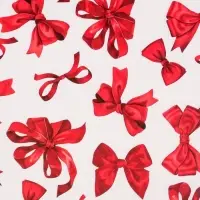Бумага упаковочная глянцевая &laquo;Банты&raquo;, 50 х 70 см