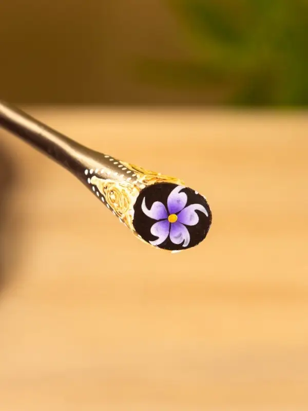 Заколка для волос &laquo;Цветок&raquo;, 17 см, дерево албезия