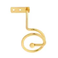 Крючок - держатель для штор на стену CAPPIO KS044, металлический, цвет золото, 2 шт