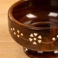 Чаша на ножке "В самое сердце" 13х13х8 см, дерево шишам