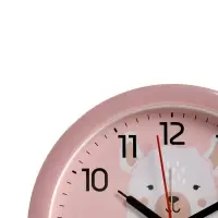Будильник "Альпака", плавный ход, d=15см, розовый