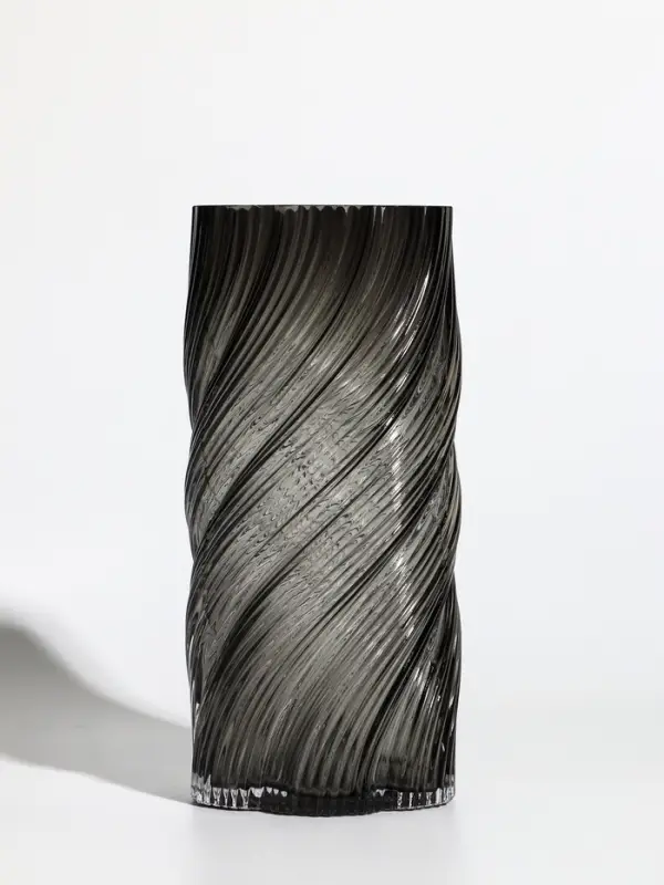 Ваза стекло настольная "Бриджит" 24х11 см, серый