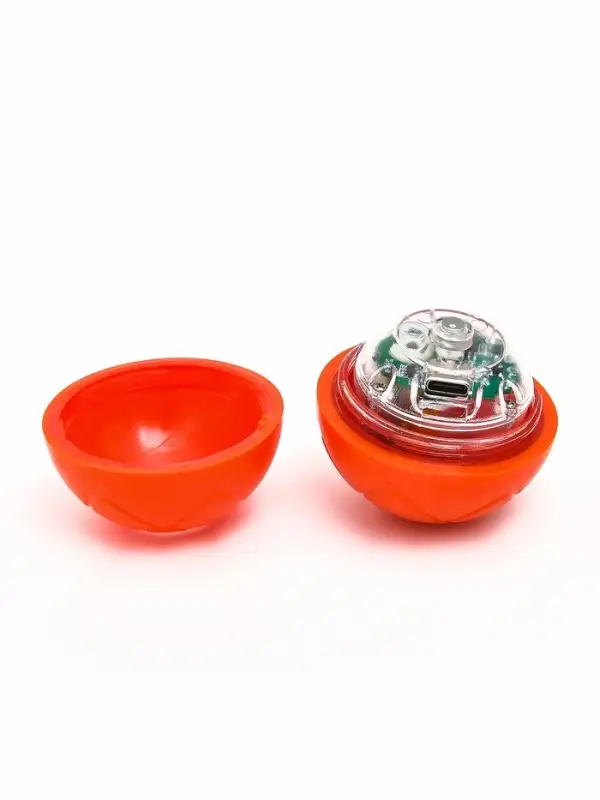 Интерактивная игрушка для собак "Гравитационный мяч", 5,5 см, оранжевая