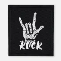 Термоаппликация Rock, 7.8&times;8.8 см, фасовка 10 шт., чёрная