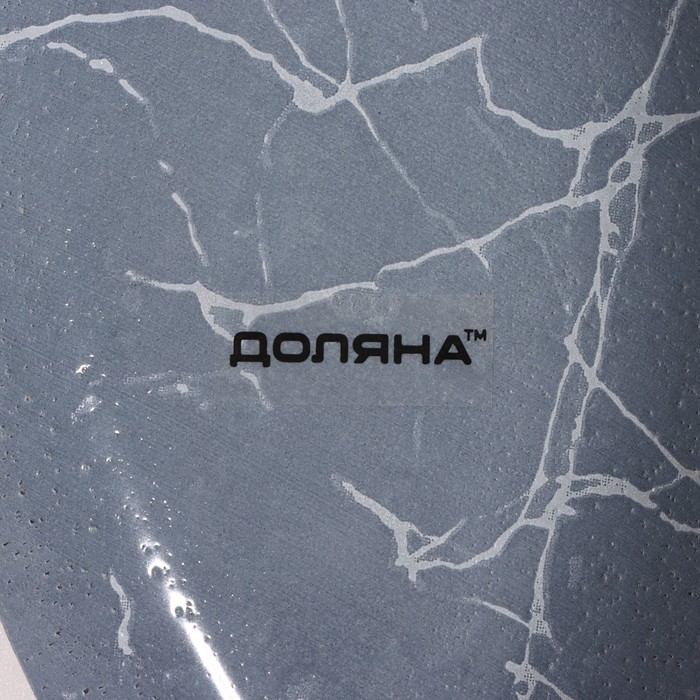 Подставка стеклянная под ложку Доляна &laquo;Марбл чёрный&raquo;, 23,5&times;8,3&times;1,5 см