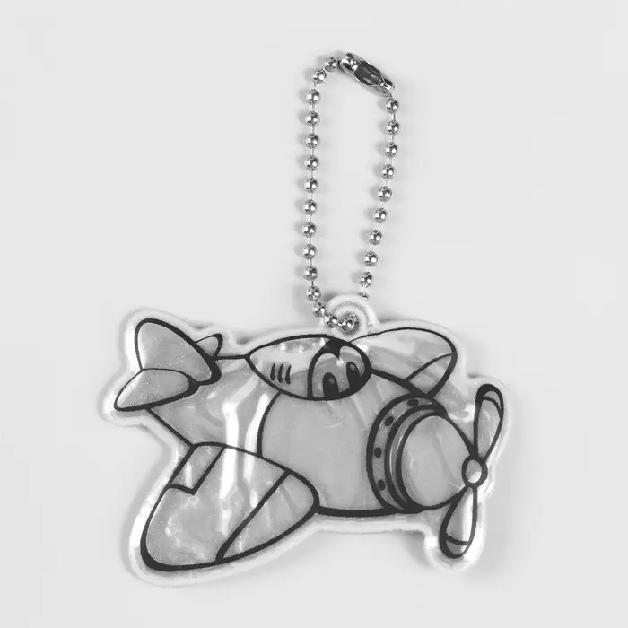 Светоотражающий элемент &laquo;Самолёт&raquo;, двусторонний, 6&times;5.5 см, МИКС