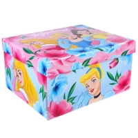 Подарочная коробка с крышкой, складная "Поздравляю" 31х25.5х16 см, Принцессы