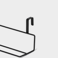 Держатель для полотенец на дверцу Доляна, 24,5&times;10&times;10 см, цвет чёрный