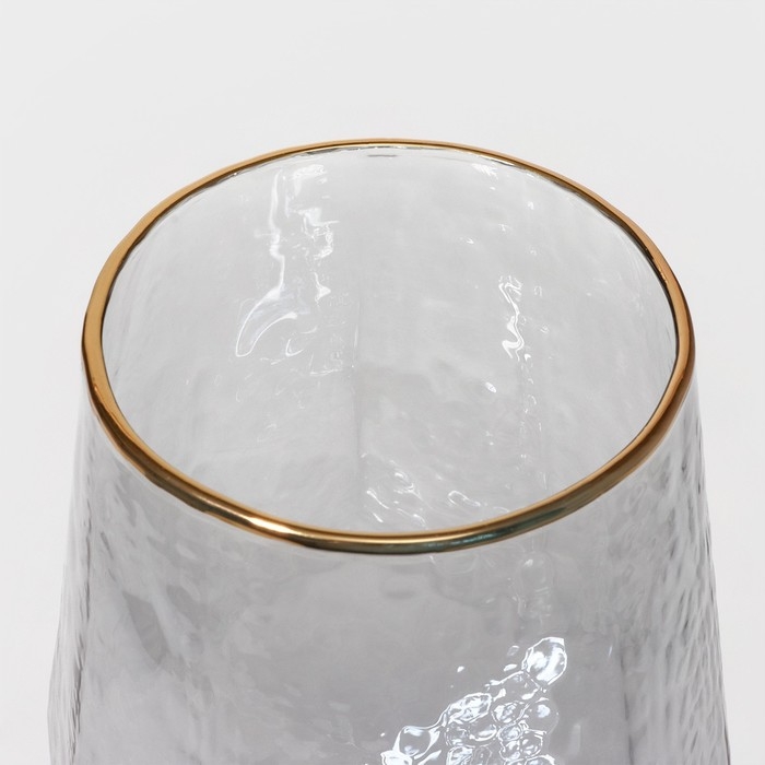 Набор бокалов для вина стеклянный Magistro &laquo;Дарио&raquo;, 500 мл, 10&times;25 см, 2 шт, цвет графит