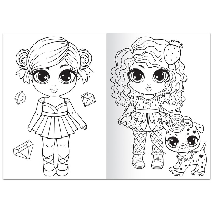 Раскраска &laquo;Стильные девчонки&raquo;, 68 стр., формат А4