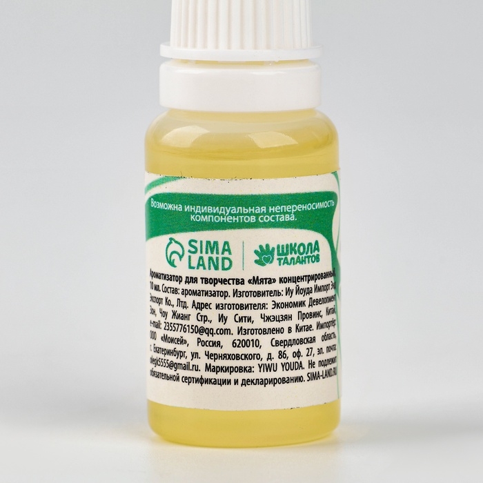 Ароматизатор для творчества &laquo;Мята&raquo;, концентрированный, 10 мл