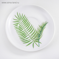 Набор керамический чайный с ложкой &laquo;Ботаника&raquo;, 2 предмета: чашка 200 мл, блюдце, цвет МИКС