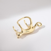 Серьга &laquo;Кафф&raquo; котик, цвет золото