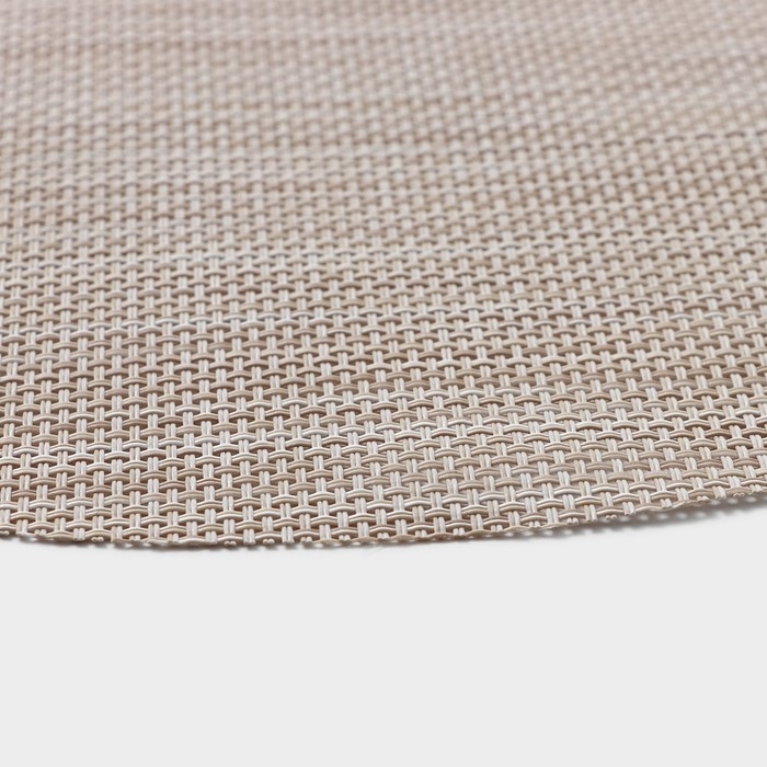 Салфетка сервировочная на стол Доляна &laquo;Ди&raquo;, d=38 см, цвет бежевый