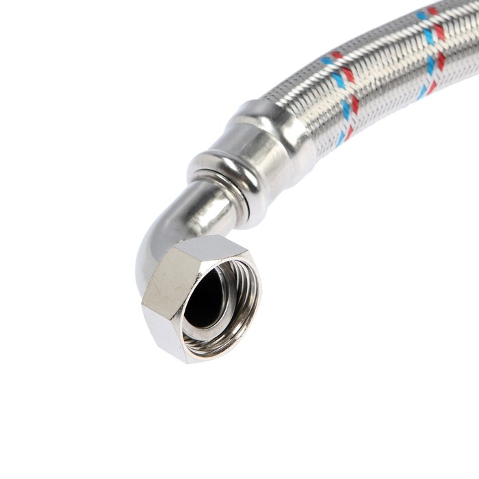 Подводка гибкая для воды AQUALINE "Гигант", внутренняя/внутренняя резьба 1", угловая, 60 см