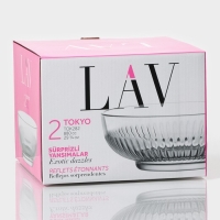 Набор стеклянных салатников Lav &laquo;Токио&raquo;, d=17 см, 2 шт