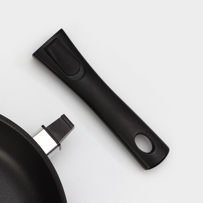 Сковорода &laquo;Традиция&raquo;, d=26 см, съёмная ручка, антипригарное покрытие, цвет чёрный