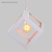 Светильник BayerLux Подвес "Квадрат" 1x40Вт E27 белый 16х16х116 см