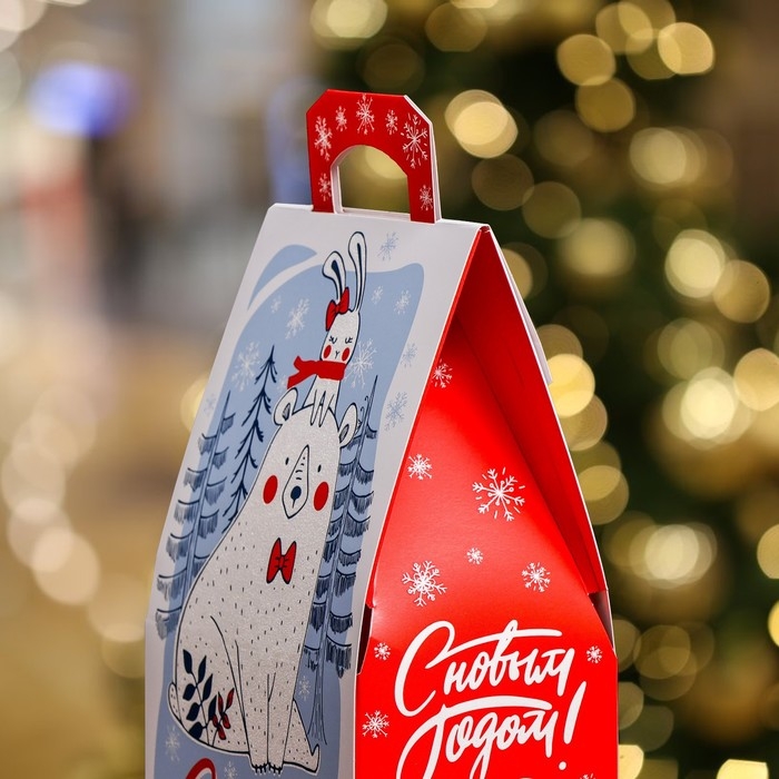 Подарочная коробка "Сладкая парочка",  15 х 8,6 х 27 см