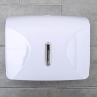 Диспенсер для бумажных полотенец в листах, пластик, 21,5&times;9&times;26,5 см, цвет белый