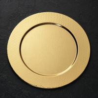 Поднос &laquo;Валерия&raquo;, d=30 см, цвет золотой