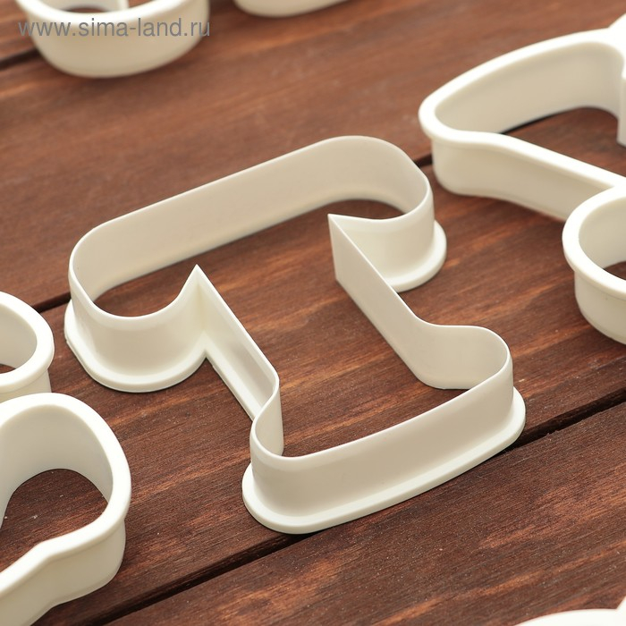 Набор форм для печенья &laquo;Алфавит&raquo;, 30 шт, 13&times;10&times;2 см, цвет белый