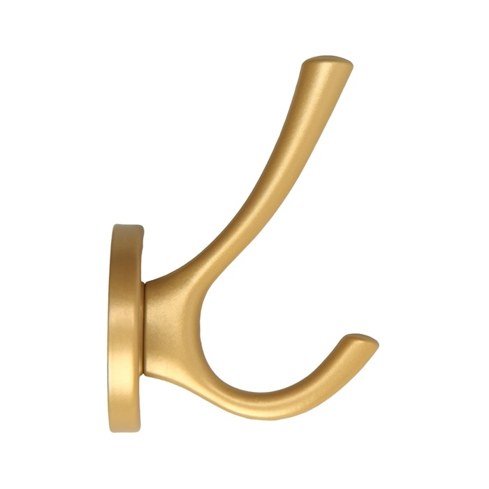 Крючок мебельный CAPPIO WING, двухрожковый, матовое золото