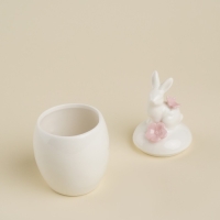 Банка для хранения сыпучих продуктов SL Home &laquo;Лесные кролики&raquo;, 220 мл, 7,5&times;16 см, цвет белый