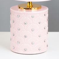 Настольная лампа Катрина E14 40Вт розовый 15,5х15,5х33 см RISALUX