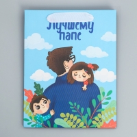 Пакет подарочный ламинированный вертикальный, упаковка, &laquo;Лучшему папе&raquo;, MS 18 х 23 х 10 см