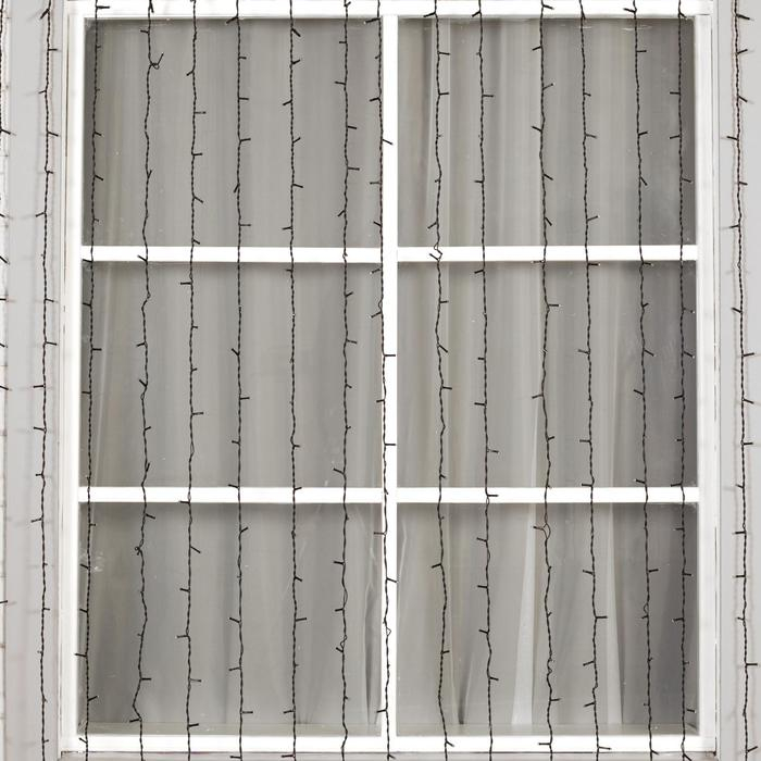 Гирлянда &laquo;Занавес&raquo; 2 &times; 6 м, IP44, УМС, тёмная нить, 1440 LED, свечение мульти, 220 В