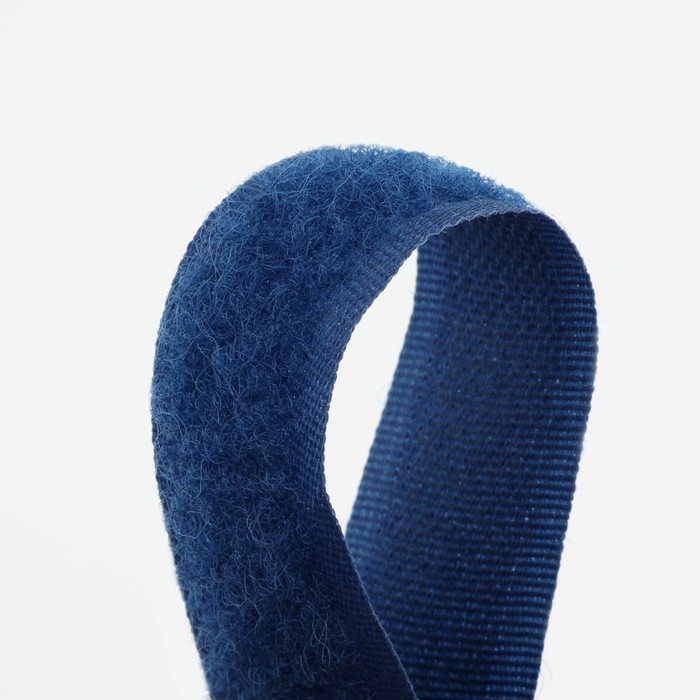 Липучка, 20 мм &times; 25 &plusmn; 1 м, цвет тёмно-синий