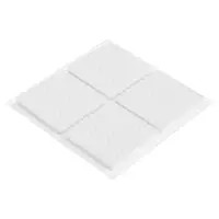 Набор накладок мебельных, полимерных, 28 шт., 2.5&times;2.5; d=2.5; 3.8&times;3.8, белый