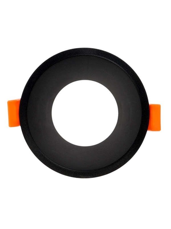 Светильник встраиваемый под лампу MR16, круг, пластик, черный