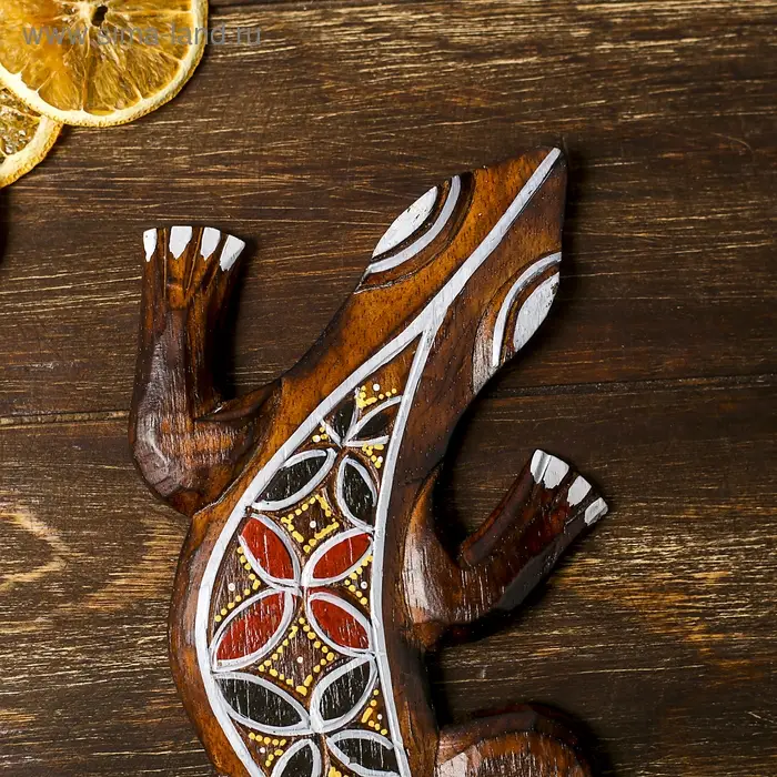 Панно дерево "Геккон" 31х11х1 см