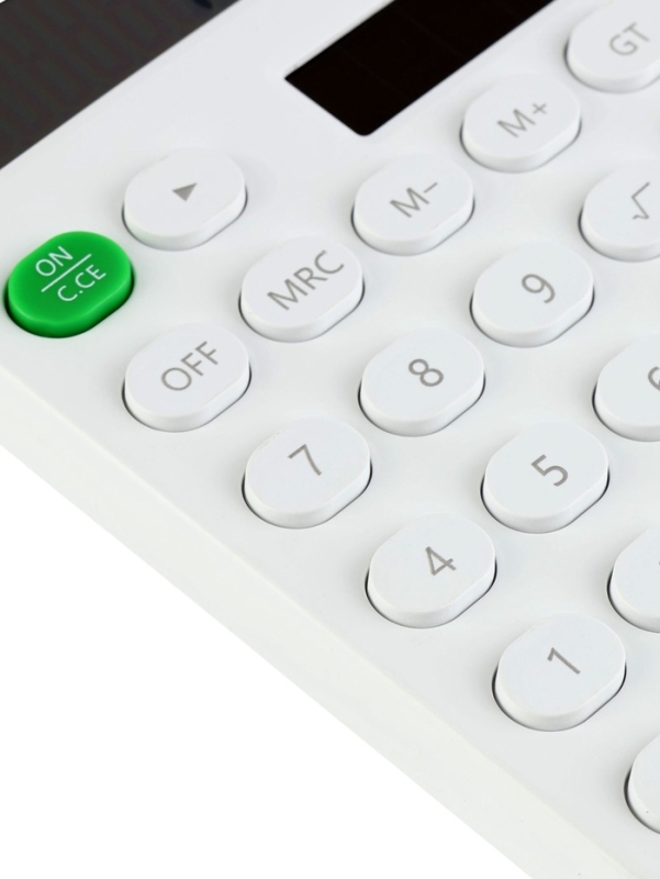 Калькулятор настольный 12-разрядный КК-968, белый